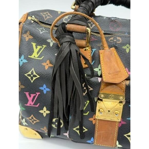 Louis Vuitton Monogram Multicolor Speedy 30 Black*Takashi Murakami 2010 Coll. - Picture 5 of 16